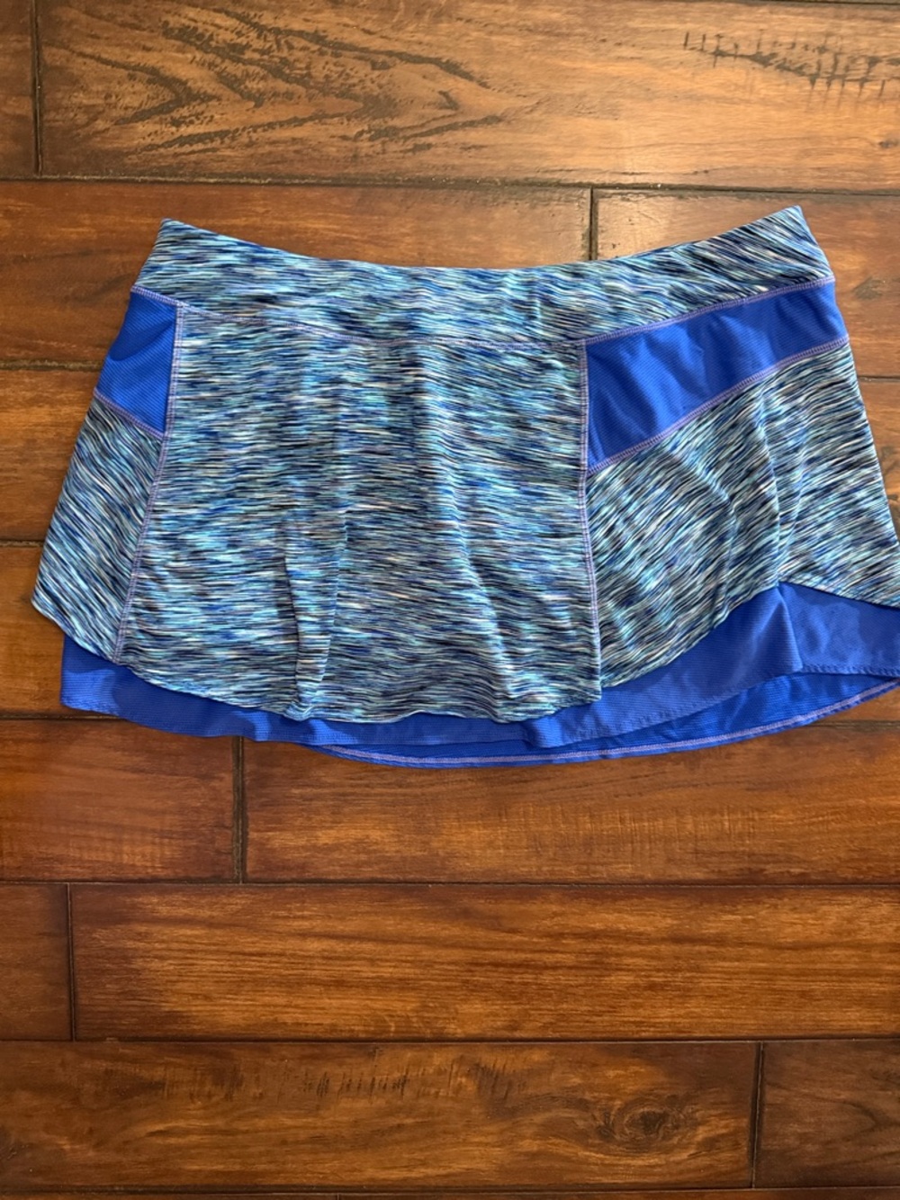 Athleta Blue Space-Dye Active Skort